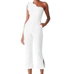 Black Halo white jumpsuit